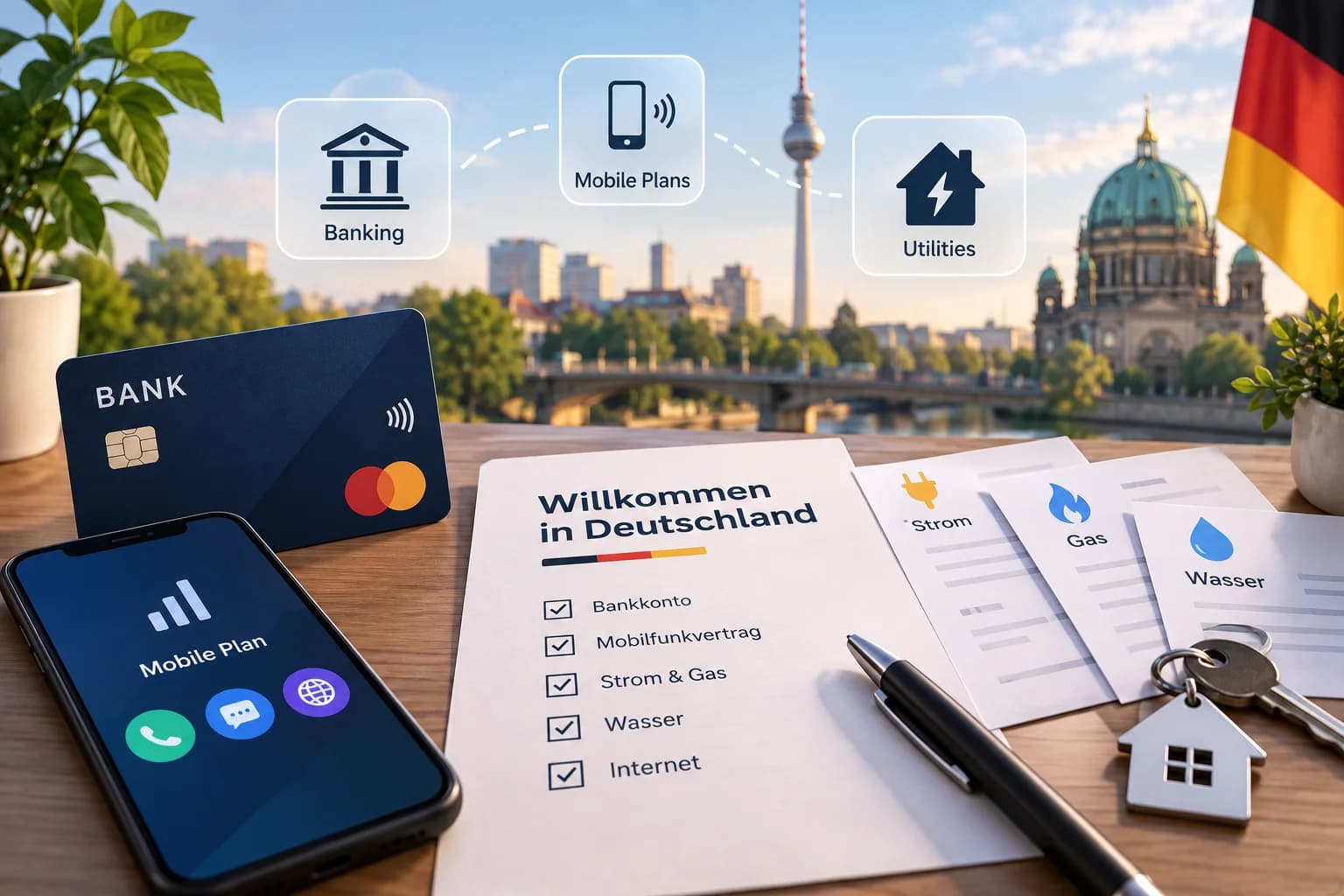 Banking, Mobile Plans & Utility Setup for New Residents in Germany
