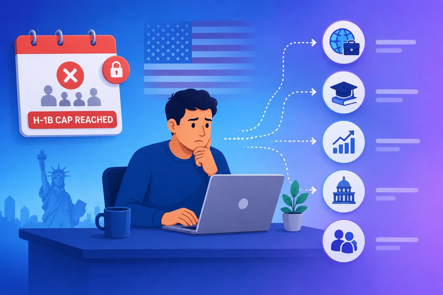 FY 2027 H-1B Cap Reached: July 2026 Alternatives for Expats Who Missed the Lottery