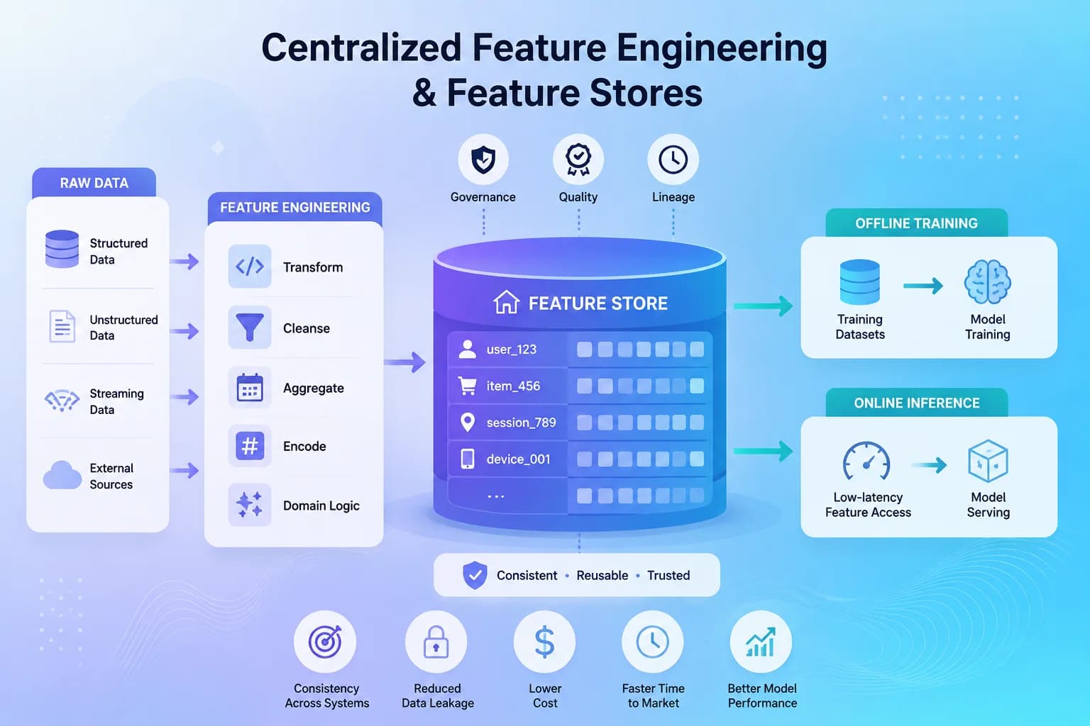 Centralized Feature Engineering & Feature Stores